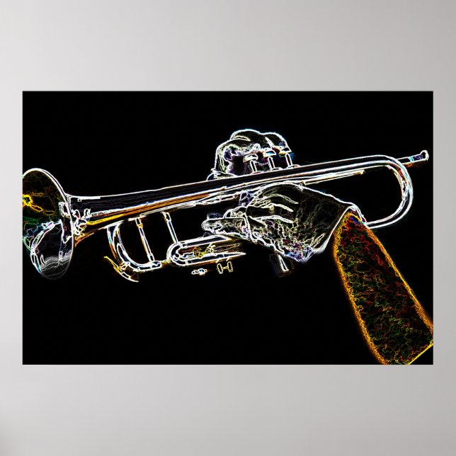 Day Glow Trumpet Poster (Vorne)