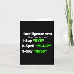 Day Intelligence Test Say Eye M A P Ness Vater Jok Karte