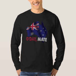 Day Mate Good Australian Land Map Flag Australien T-Shirt