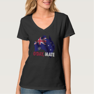 Day Mate Good Australian Land Map Flag Australien T-Shirt