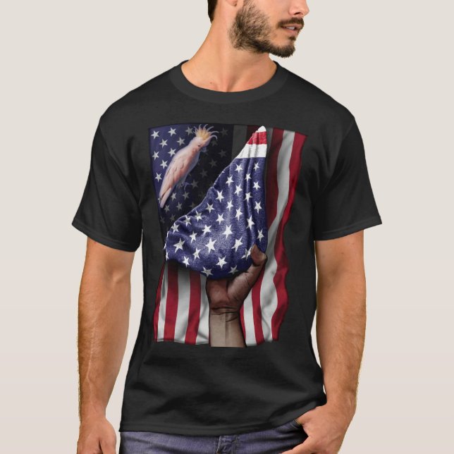 Day Of Independence US Flag Cockatoo T-Shirt (Vorderseite)