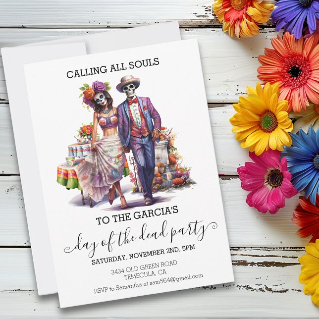 Day of the Dead Dia De la Muertos Einladung (Von Creator hochgeladen)