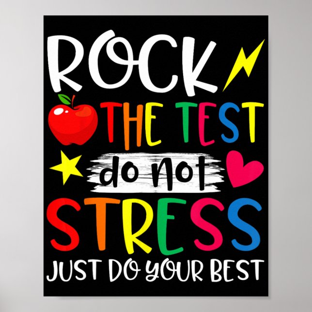 Day Rock Test Teacher Test Day Teacher Poster (Vorne)