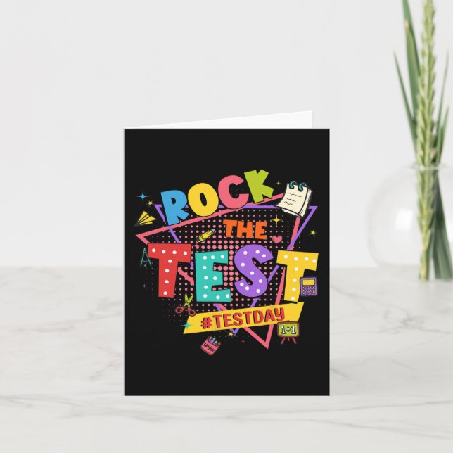 Day Rock the Test Motivierend Students Teachers Karte (Vorderseite)
