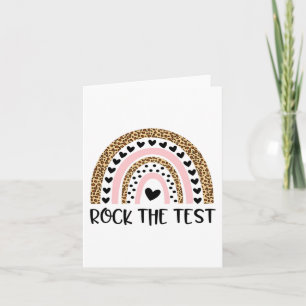 Day Rock The Test Teacher Funny Rainbow Testing Da Karte