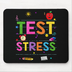 Day Rock The Test Teacher Funny Testing Day Studen Mousepad