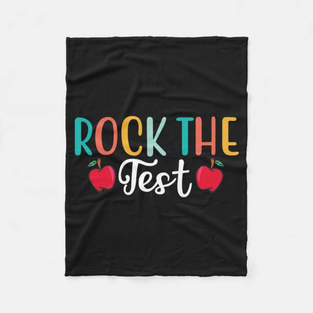 Day Rock the Test Teacher Testing Day 1 Fleecedecke (Vorderseite)