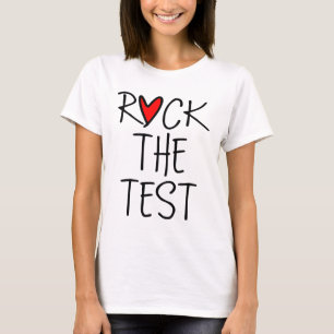 Day Rock the Test Teacher Testing Day Funny Teache T-Shirt