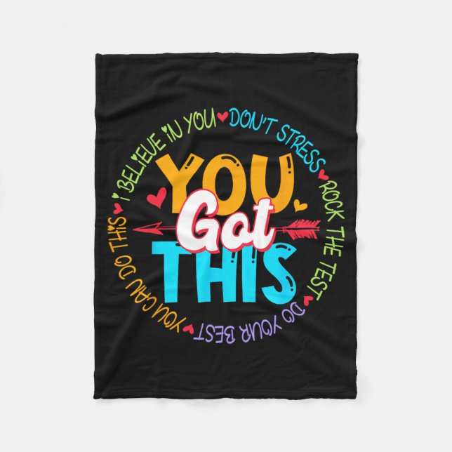 Day Rock the Test Teacher Testing Day Sie Got habe Fleecedecke (Vorderseite)