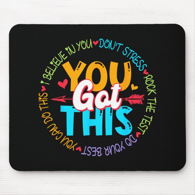 Day Rock the Test Teacher Testing Day Sie Got habe Mousepad (Vorne)