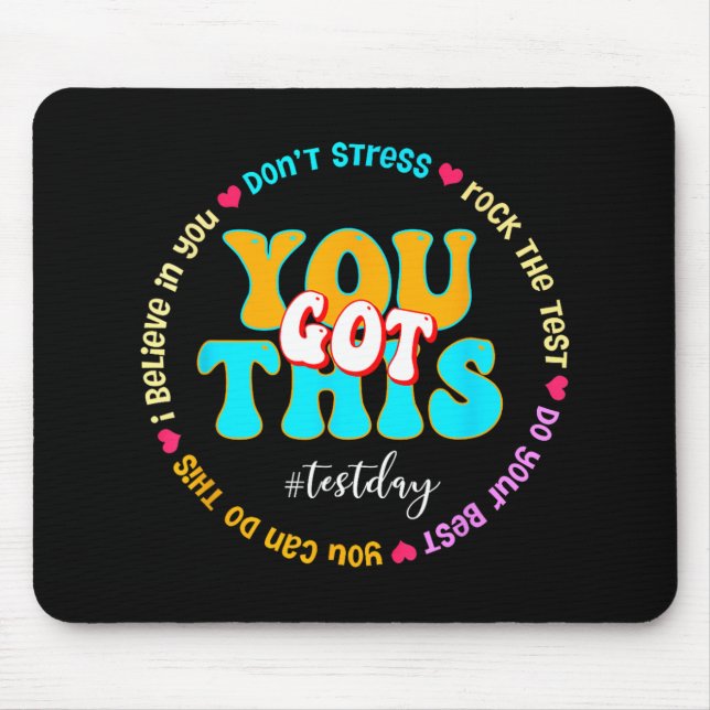 Day Rock the Test Teacher Testing Day Sie Got habe Mousepad (Vorne)
