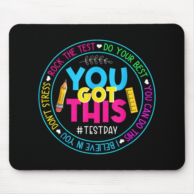 Day Rock the Test Teacher Testing Day Sie Got habe Mousepad (Vorne)
