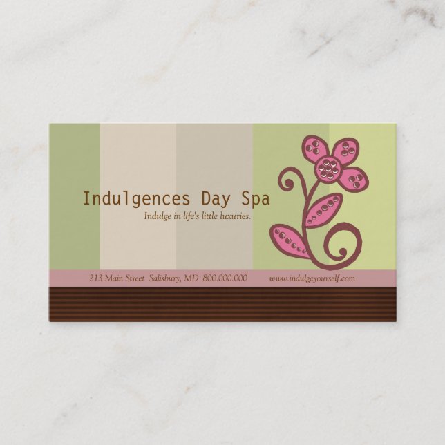 Day Spa Business Cards / Appointment Cards Terminkarte (Vorderseite)