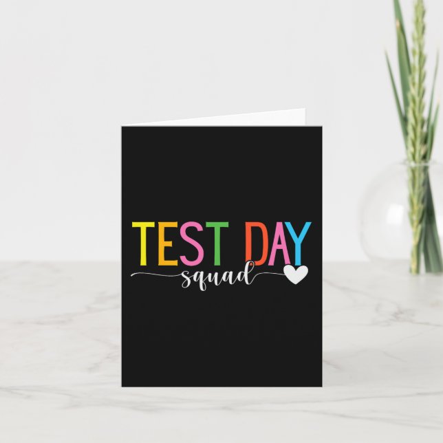 Day Squad Teacher Testkoordinator Funny Karte (Vorderseite)