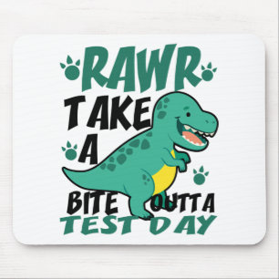 Day T-rex Funny Student Lehrer Dinosaur Test Mousepad