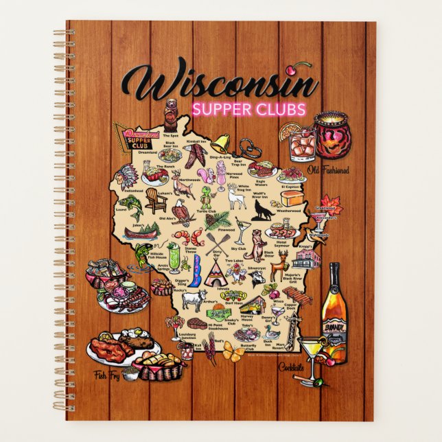 Day Timer - Wisconsin Supper Club Karte  Planer (Vorderseite)