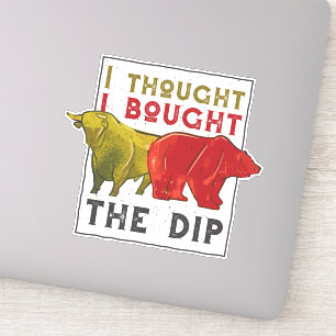 Day Traders Geschenk - Bull und Bear Zitat Aufkleber