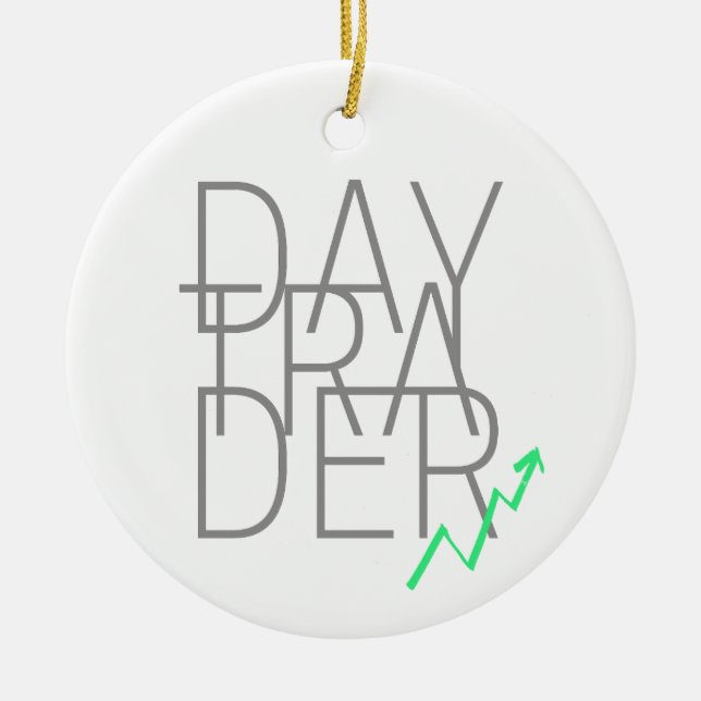 Day Trading und Kryptowährungen Börse Keramik Ornament (Vorne)