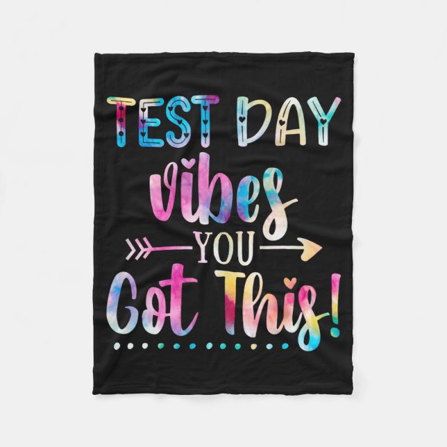 Day Vibes You Got Lehrer Niedliche Gefärbte Krawat Fleecedecke (Vorderseite)