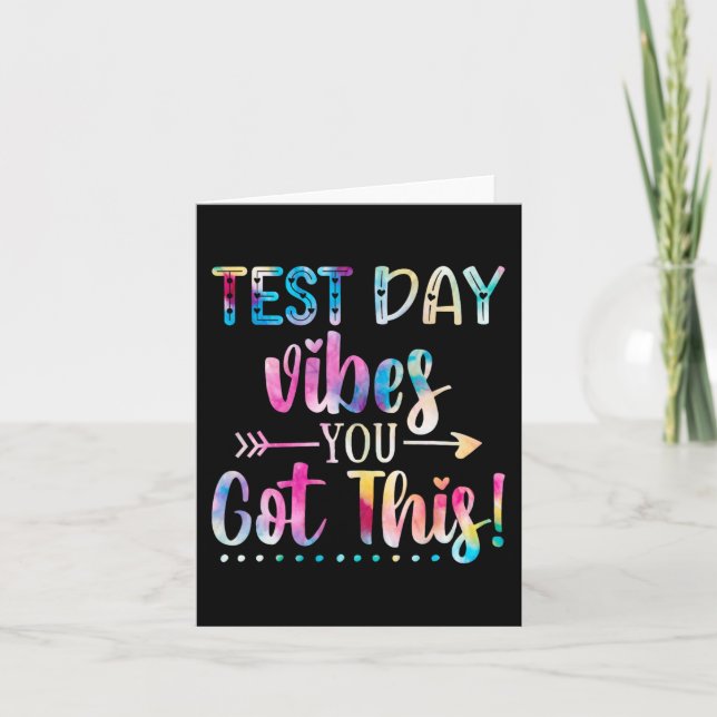 Day Vibes You Got Lehrer Niedliche Gefärbte Krawat Karte (Vorderseite)