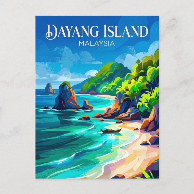 Dayang Insel Malaysia Postkarte (Vorderseite)