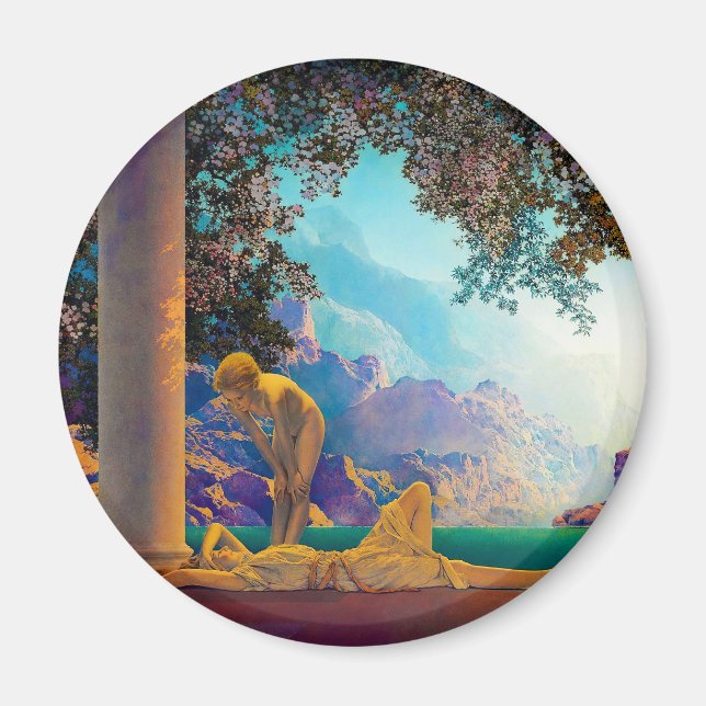 Daybreak, 1922 von Maxfield Parrish Magnet (Vorne)