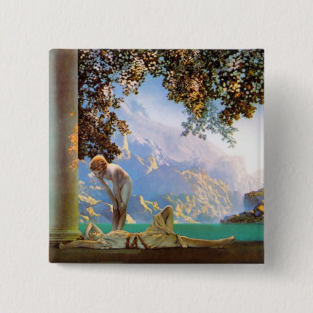 Daybreak - by Maxfield Parrish Button (Vorderseite)