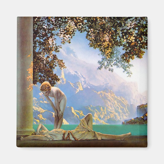 Daybreak - by Maxfield Parrish Magnet (Vorne)