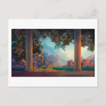 DAYBREAK Maxfield Parrish 1922 ... 2022 Postkarte