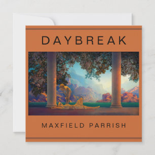 DAYBREAK Maxfield Parrish 1922 .. Carte plat haute