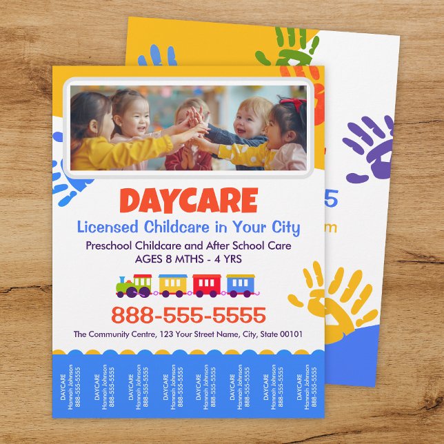 Daycare Childcare Kids Tear-Offs Flyer Template (Von Creator hochgeladen)