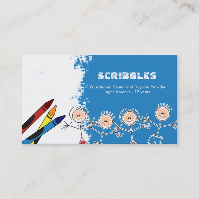 DAYCARE-Kinderbetreuung - Babysitter-Visitenkarte Visitenkarte (Vorderseite)