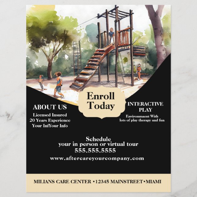 Daycare Playground Park Center Flyer (Vorne)