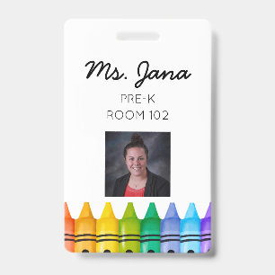Daycare Primary Teacher Foto ID Abzeichen Ausweis