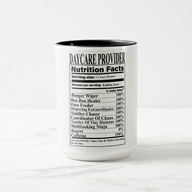 Daycare Provider Fakten Tasse (Zentrum)