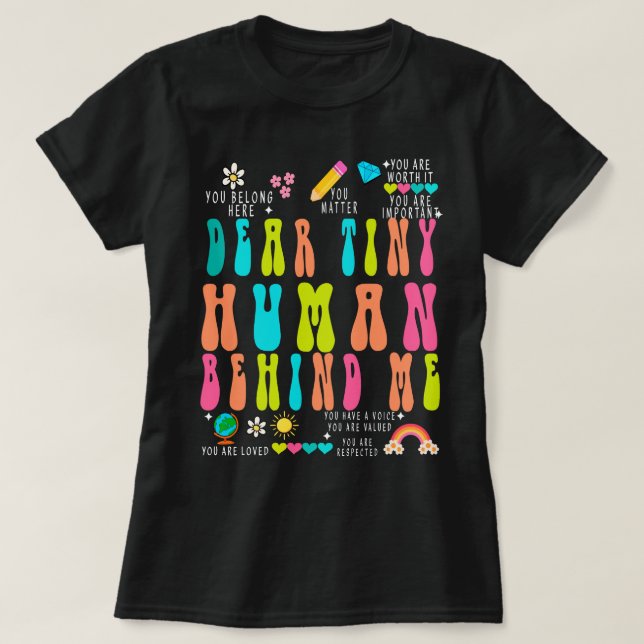 Daycare Teacher Shirt, liebe winzige Menschen werd T-Shirt (Design vorne)