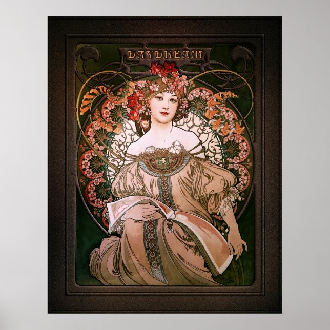 Daydream c1896 by Alphonse Mucha Poster (Vorne)