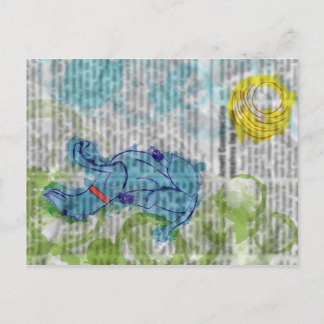 Daydreaming Dog Postkarte (Vorderseite)
