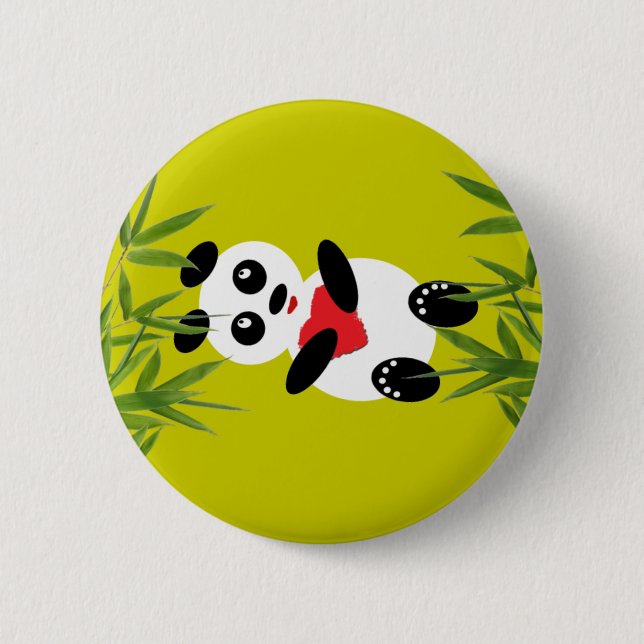 Daydreaming Panda Individuelles Button (Vorderseite)