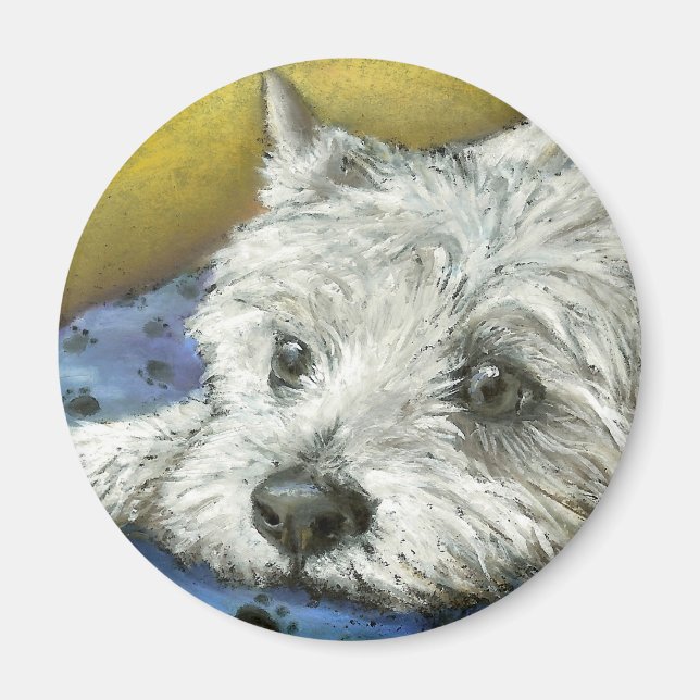 Daydreaming Westie Magnet (Vorne)