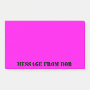 Dayglow Fuchsia Message 10 x 6 Post-it Klebezettel
