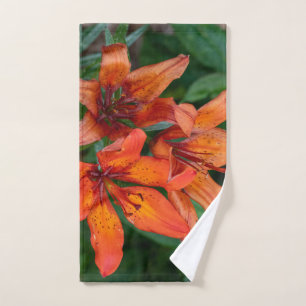 Daylily Botanical Print, Canadian Photography Badhandtuch Set