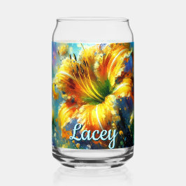 Daylily Daylilies Flower Yellow Teal Personalized Dosenglas