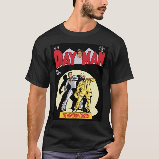 Dayman - Le Nightman Comporte Un T-Shirt Classique (Devant)
