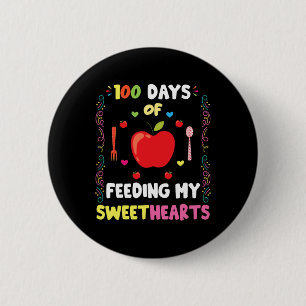 Days of School Mittagessen Lady Zitat für das Mitt Button