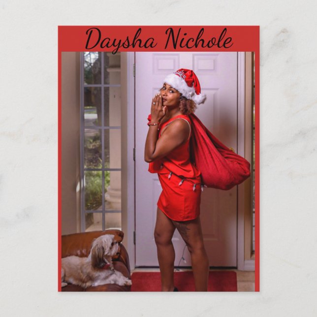 Daysha Nichole, Miss Santa, Postkarte (Vorderseite)