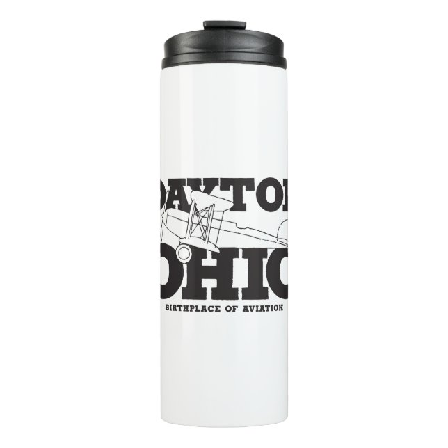 Dayton Ohio Art Geburtsort von Luftfahrt Thermosbecher (Vorderseite)