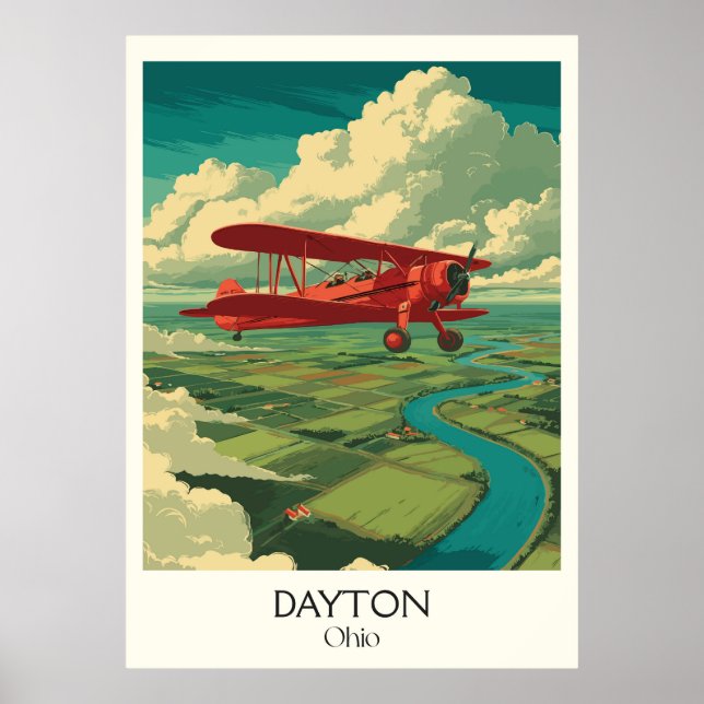 Dayton Ohio Aviation Birthplace Wright Brothers Poster (Vorne)