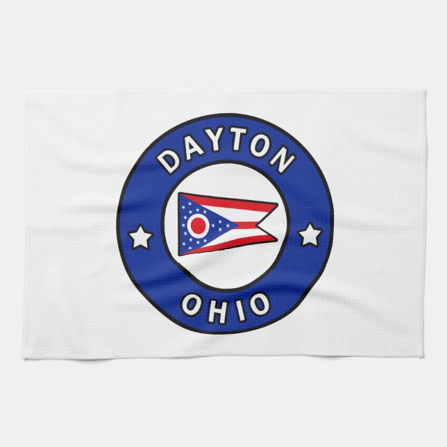 Dayton Ohio Geschirrtuch (Horizontal)