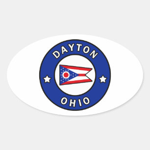 Dayton Ohio Ovaler Aufkleber